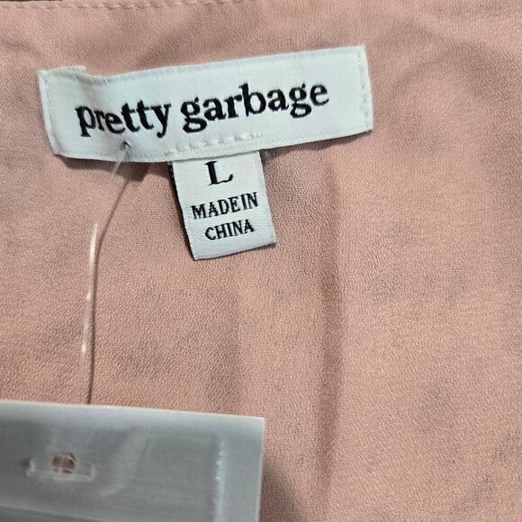 NWT Pretty Garbage Leopard Print Split Hem Tank Top Sz L Boho Coastal Cowgirl - Picture 5 of 13